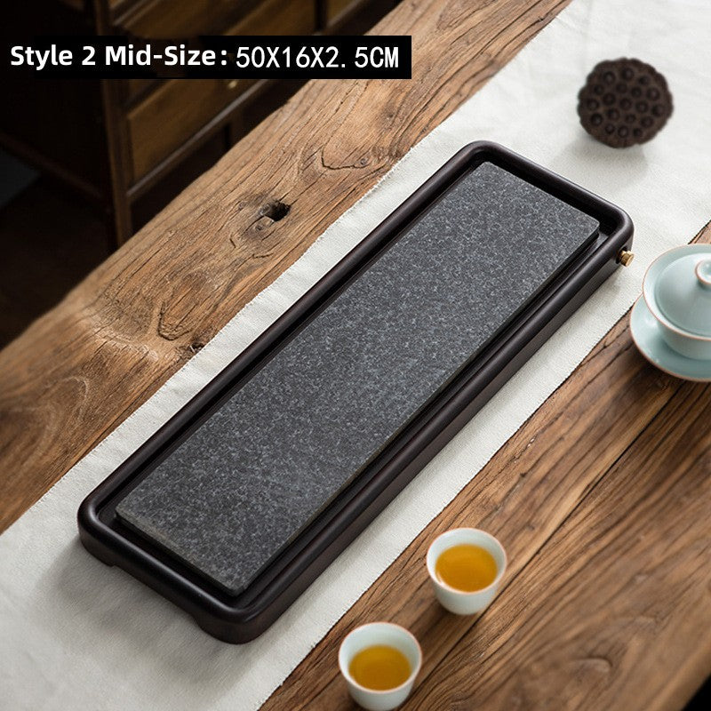 Wooden And Ushi Tea Tray with Drainage|Gong Fu Tea Tray - TeaCeremonyLife