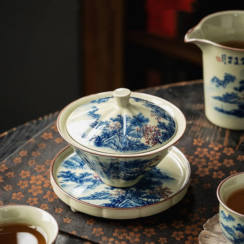 Porcelain Gaiwan Set|Gong Fu Gaiwan Set|Kung Fu Tureen Drinkware