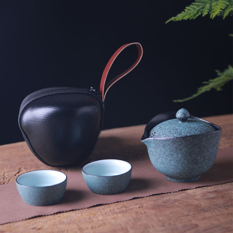 Ceramic Gaiwan Tea Set With 2cups 180ml - TeaCeremonyLife