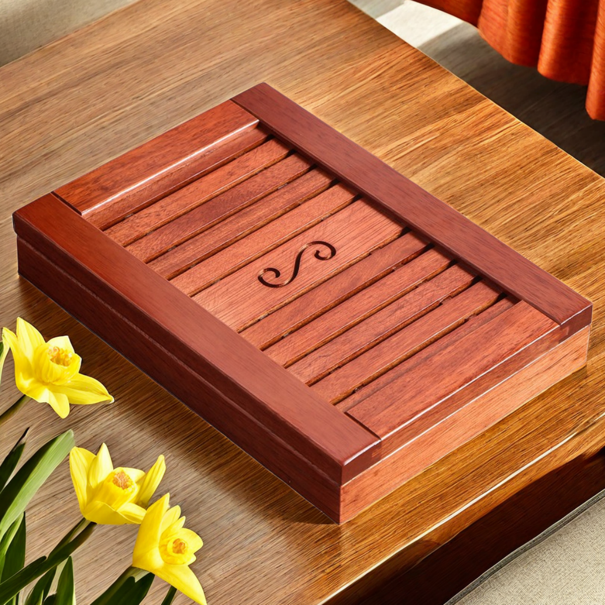 Chinese Wooden Tea Tray with Water Storage|Gong Fu Tea Tray - TeaCeremonyLife