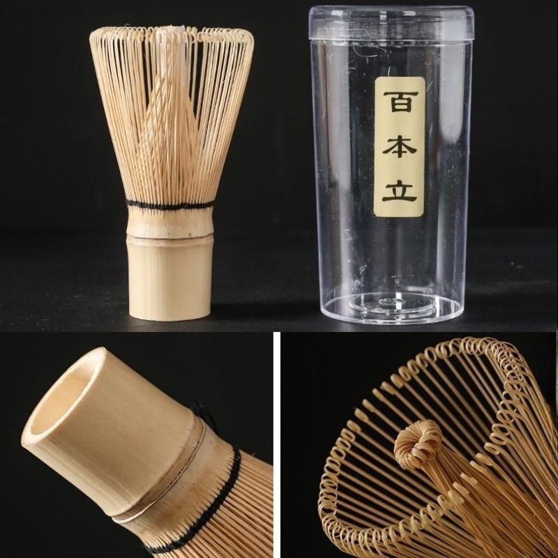 Bamboo Chasen Whisk With Ceramic Holder|Matcha Chasen Stand|Tea Accessories