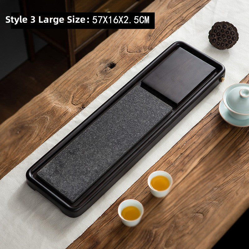 Wooden And Ushi Tea Tray with Drainage|Gong Fu Tea Tray - TeaCeremonyLife