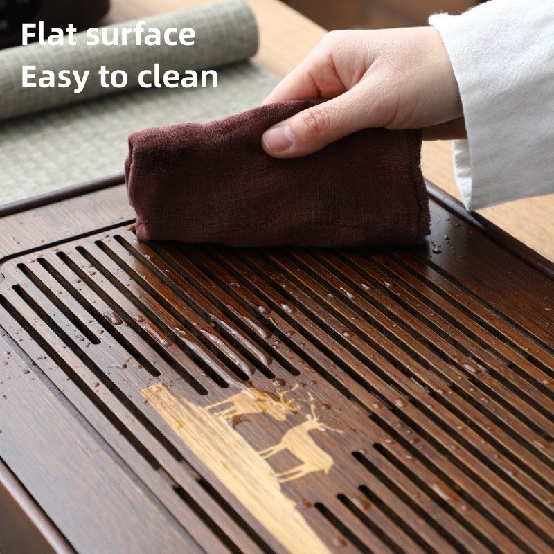 Wood Tea Tray With Water Storage|Gongfu Tea Tray - TeaCeremonyLife