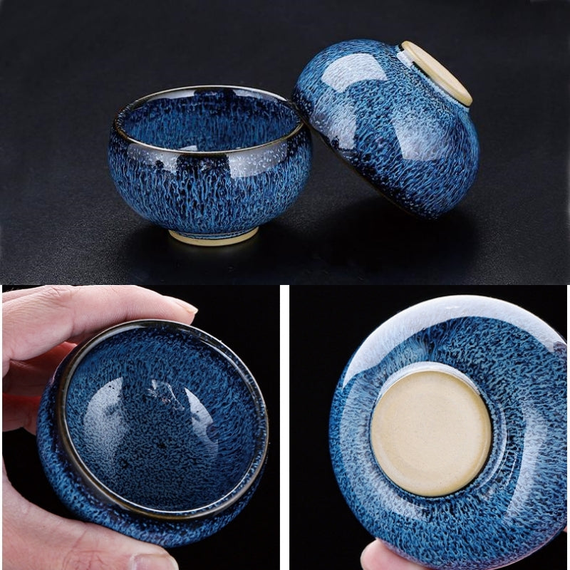 Jun Kiln Ceramic Tea Set with 2 Cups|Chinese Gong Fu Tea Set - TeaCeremonyLife