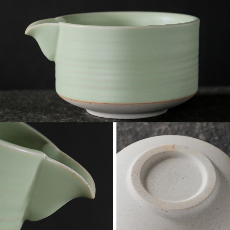 Ceramic Matcha Tea Set with Spout|Japanese Tea Set - TeaCeremonyLife