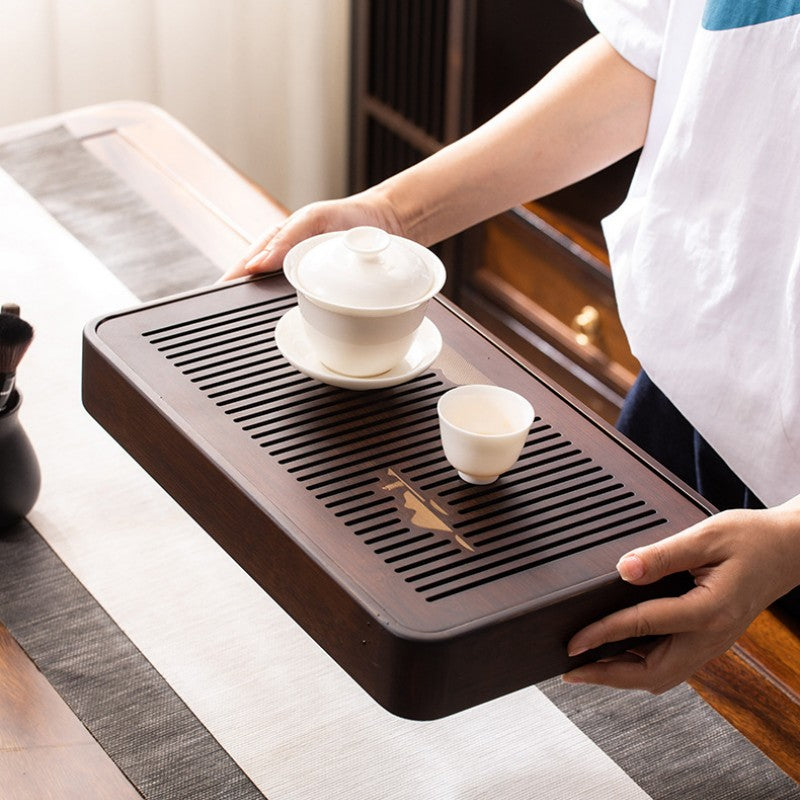 Wooden Tea Tray With Water Storage|Gong Fu Tea Tray|Tea Accessories - TeaCeremonyLife