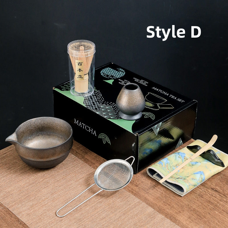 Ceramic Matcha Set with Bamboo Whisk|Matcha Set with Spout - TeaCeremonyLife