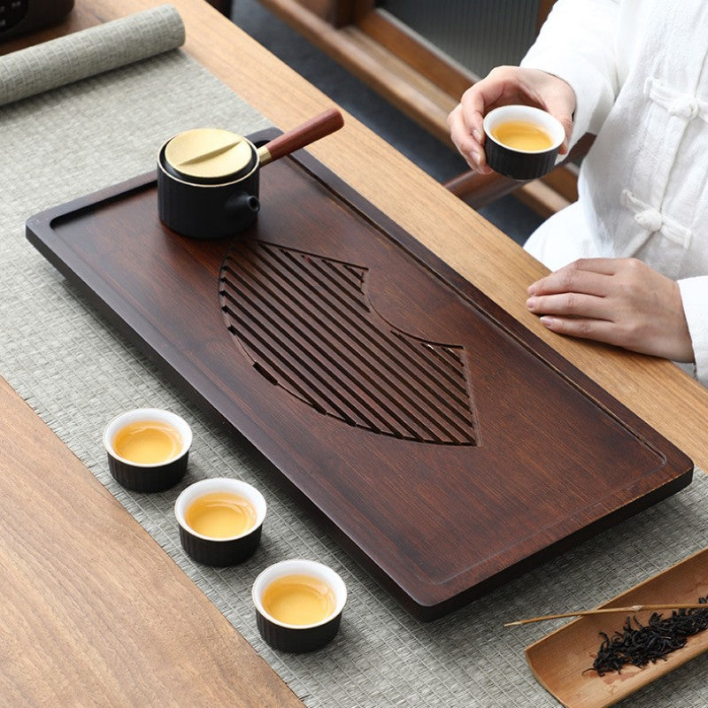 Wood Tea Tray With Water Storage|Gongfu Tea Tray - TeaCeremonyLife