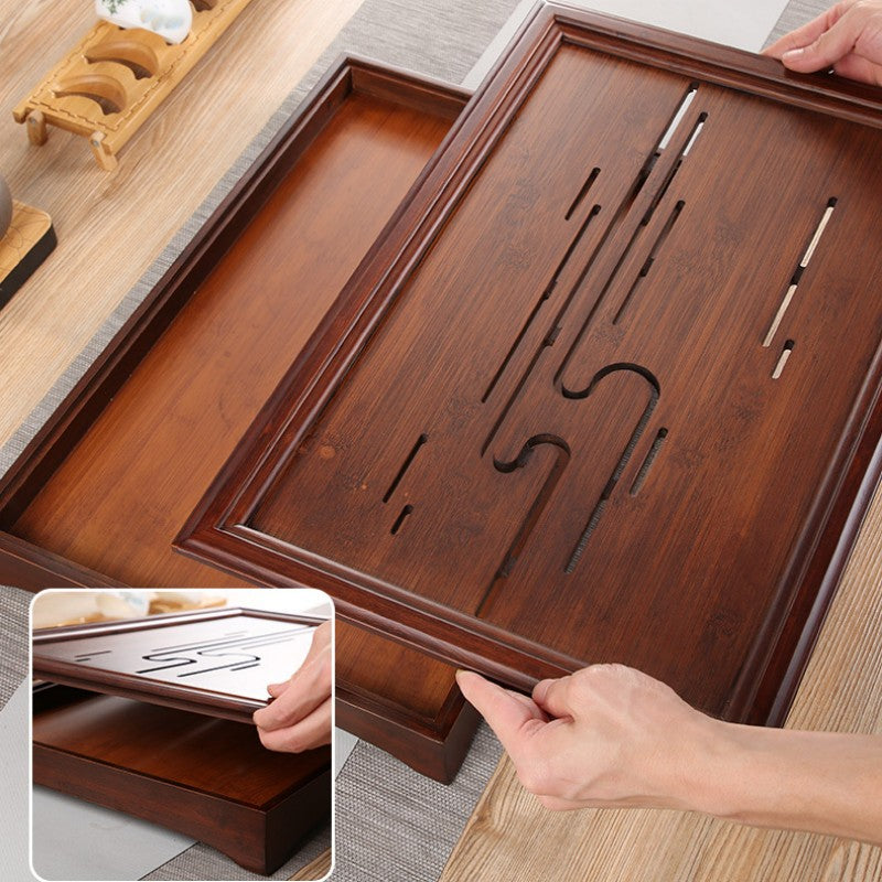 Chinese Wooden Tea Tray with Drainage|Kung Fu Tea Tray - TeaCeremonyLife