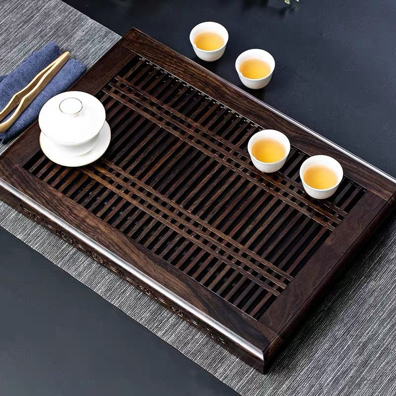 Wood Gong Fu Tea Tray With Drainage|Chinese Tea Set Tray - TeaCeremonyLife