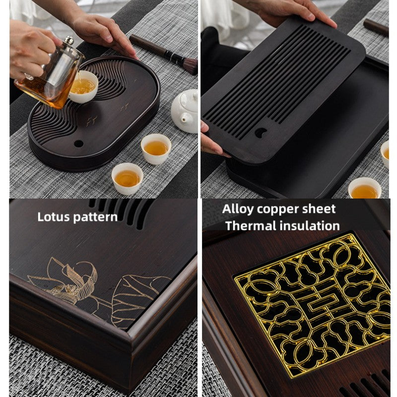 Chinese Wooden Tea Tray with Drainage|Gong Fu tea Tray - TeaCeremonyLife