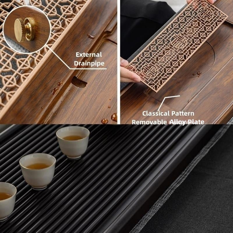 Solid Wooden Tea Tray with Drainage|Gong Fu Tea Tray - TeaCeremonyLife