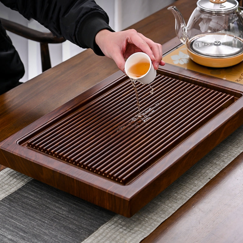 Wooden Kung Fu Tea Tray with Kettle|Tea Tray with Drainage - TeaCeremonyLife