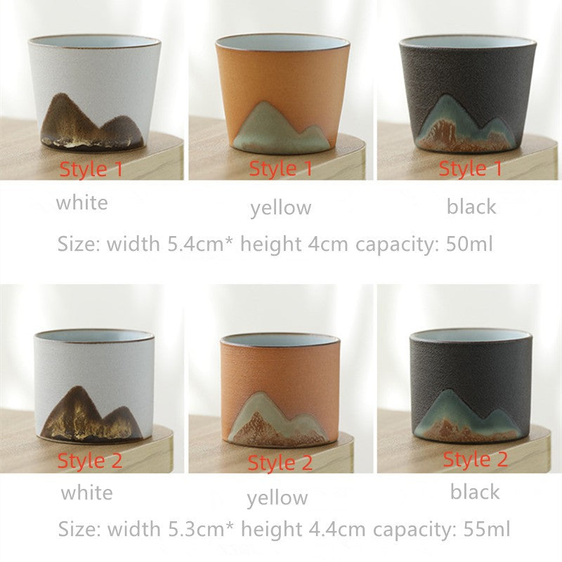 Ceramic Mountain Tea Cups|Espresso Cup 50ml