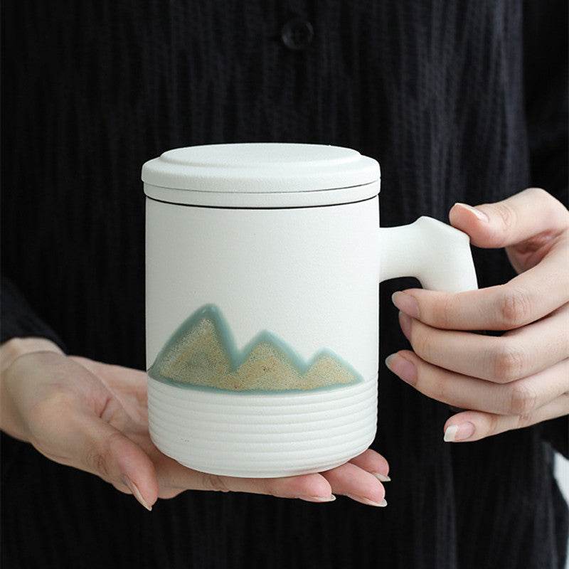 Ceramic Mug|Coffee Mug With Infuser And Handle - TeaCeremonyLife