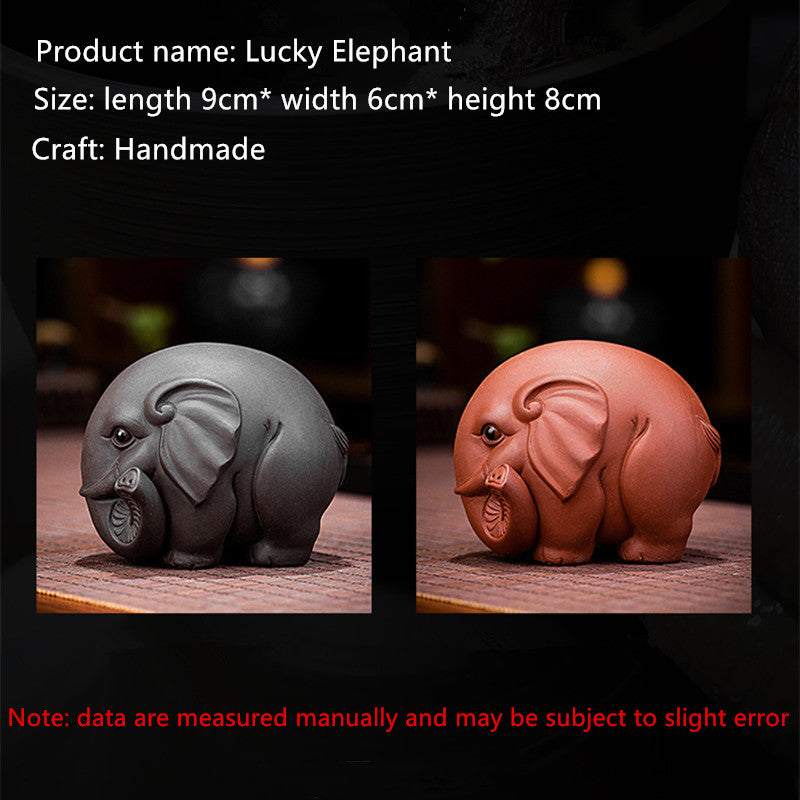 Purple Clay Cute Elephant Tea Pet|Tea Accessories|Home Decor