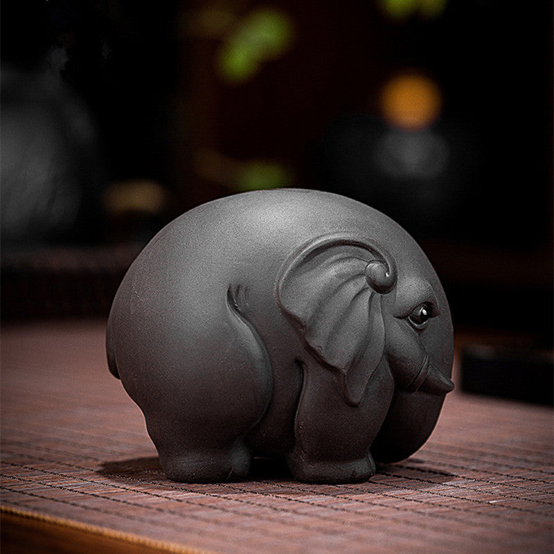 Purple Clay Cute Elephant Tea Pet|Tea Accessories|Home Decor