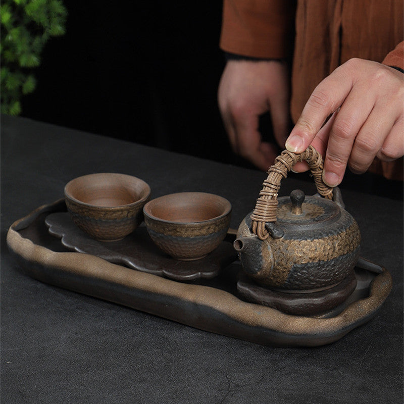 Ceramic Lotus Tea Tray|Gong Fu Tea Tray - TeaCeremonyLife