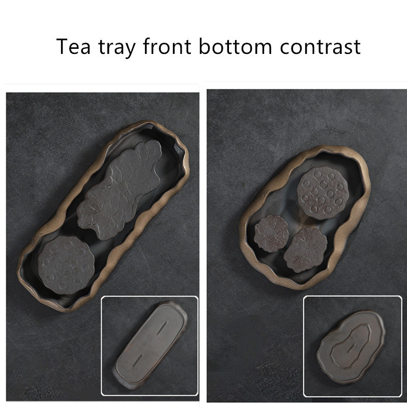 Ceramic Lotus Tea Tray|Gong Fu Tea Tray - TeaCeremonyLife