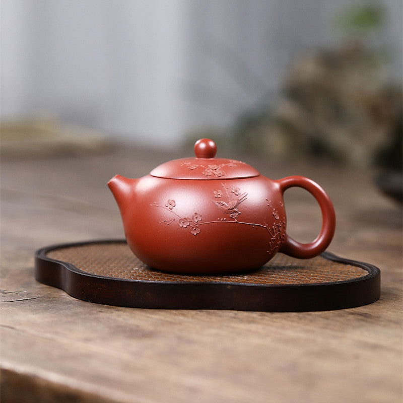 Red Mud Plum Blossom Tea Pot 240ml|Kung Fu Tea Pot