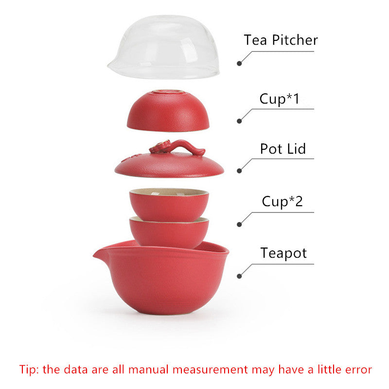 Ceramic Gaiwan Tea Set With 3Cups 120ml - TeaCeremonyLife