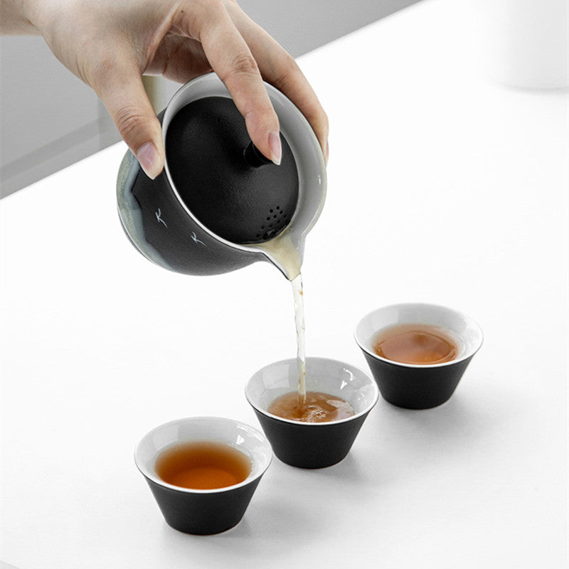 Ceramic Mountain Gaiwan Tea Set With 3cups 220ml - TeaCeremonyLife