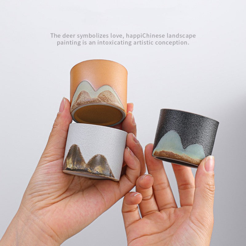 Ceramic Mountain Tea Cups|Espresso Cup 50ml