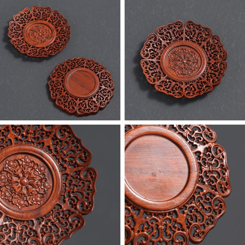 Chinese Wooden Tea Coasters|Coffee Coasters|Tea Accessories - TeaCeremonyLife