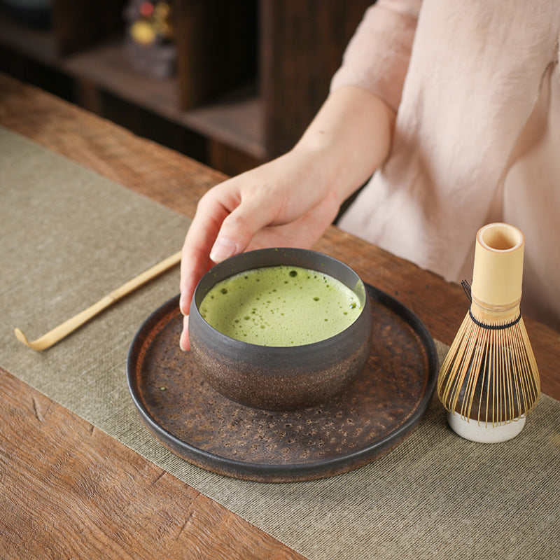 Ceramic Matcha Sets with Bamboo Whisk and Tray|Japanese Matcha Bowl Set - TeaCeremonyLife