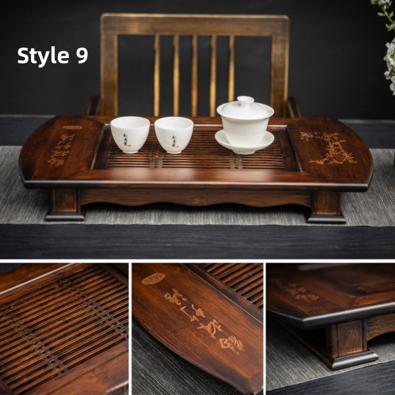 Chinese Wood Tea Tray with Drainage|Gong Fu Tea Tray - TeaCeremonyLife