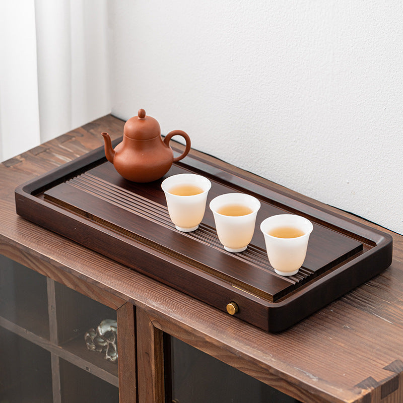 Bamboo Gong Fu Tea Tray with Drainage|China Kung Fu Tea Tray - TeaCeremonyLife