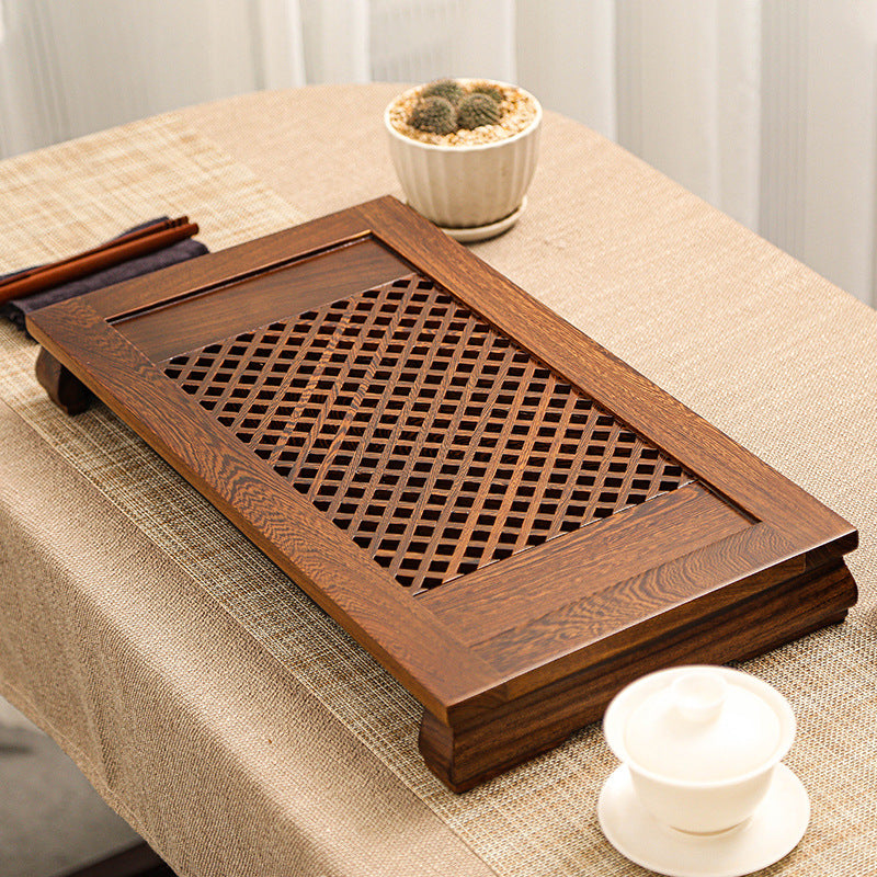 Chinese Wood Tea Tray with Dianage|Gong Fu Tea Tray - TeaCeremonyLife