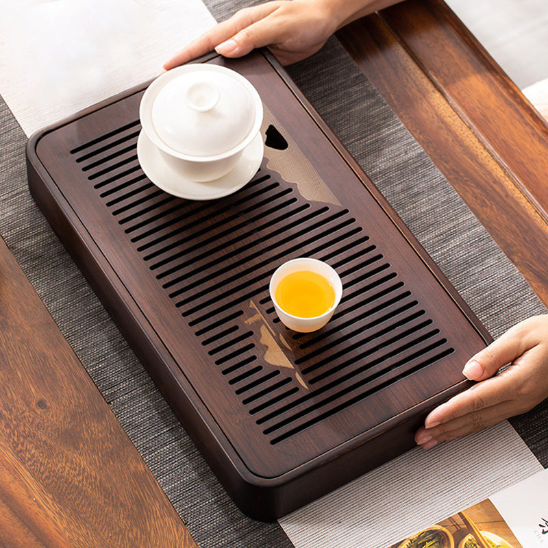 Wooden Tea Tray With Water Storage|Gong Fu Tea Tray - TeaCeremonyLife