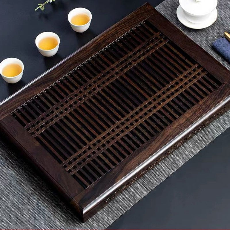 Chinese Wooden Tea Tray With Water Storage|KungFu Tea Tray - TeaCeremonyLife