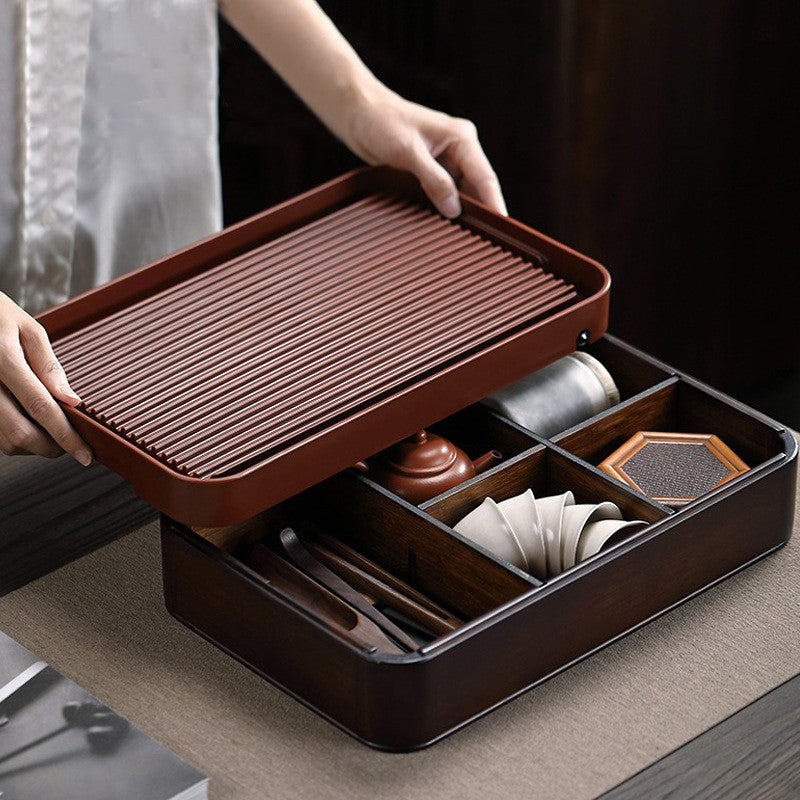 Chinese Gongfu Tea Tray With Storage Tray - TeaCeremonyLife