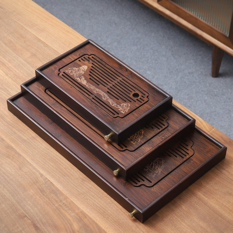 Bamboo Tea Tray With Drainage|Gong Fu Tea Tray - TeaCeremonyLife