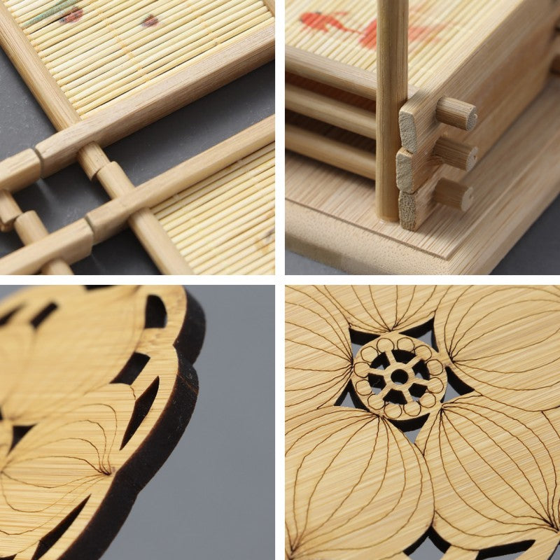 Unique Wooden Coasters|Coffee Coasters|Tea Mats|Cocktails Coasters - TeaCeremonyLife