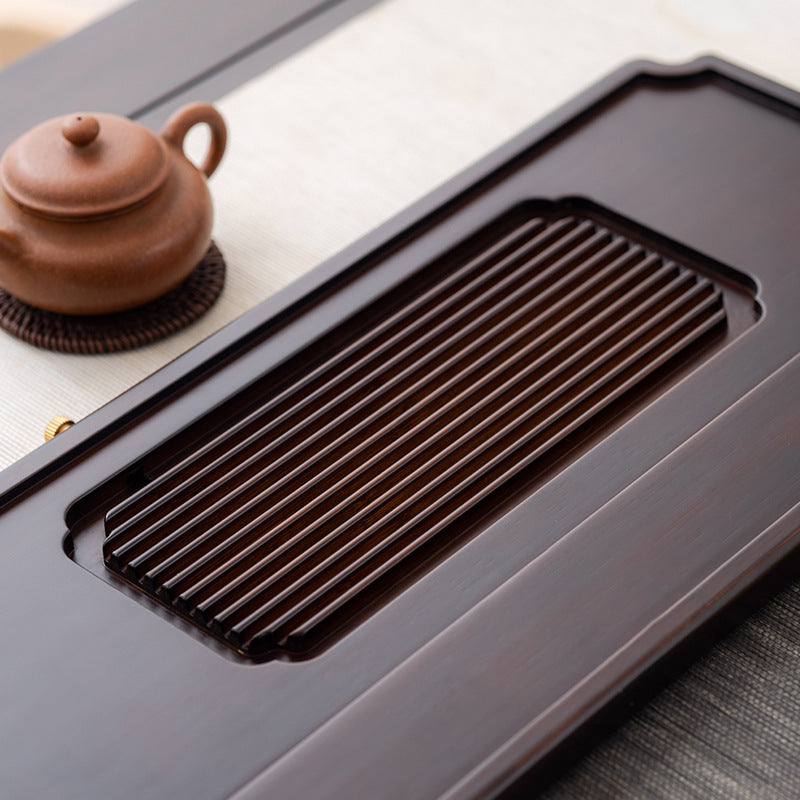 Wood Gong Fu Tea Tray with Drainage|Chinese Kung Fu Tea Tray - TeaCeremonyLife