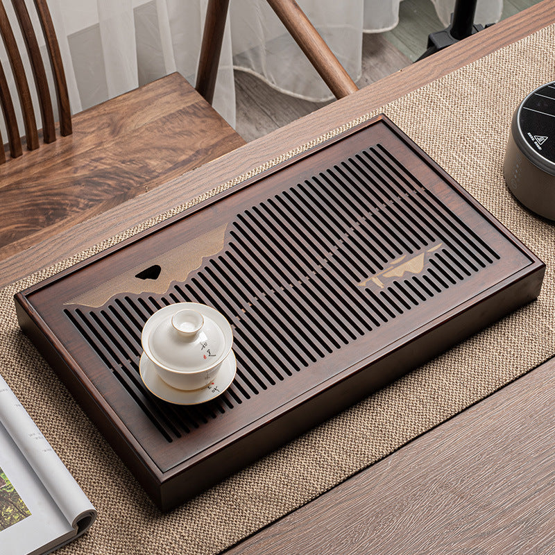 Solid Wood Tea Tray With Water Storage|Gong Fu Tea Tray - TeaCeremonyLife