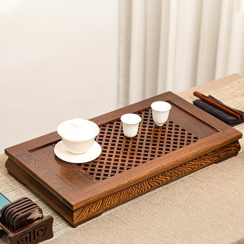 Chinese Wood Tea Tray with Dianage|Gong Fu Tea Tray - TeaCeremonyLife