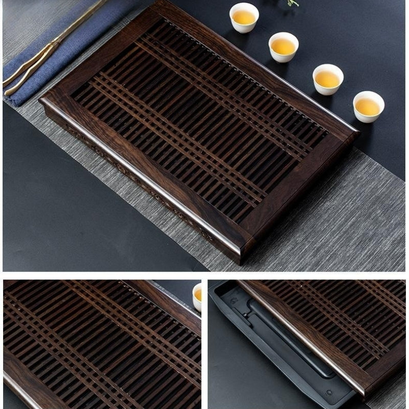 Wood Gong Fu Tea Tray With Drainage|Chinese Tea Set Tray - TeaCeremonyLife