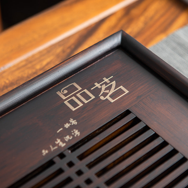 Chinese Solid Wood Tea Tray Water Storage|Kung Fu Tea Tray - TeaCeremonyLife