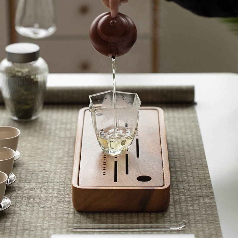 Chinese Solid Wood Tea Tray with Water Storage|Kung Fu Tea Tray - TeaCeremonyLife