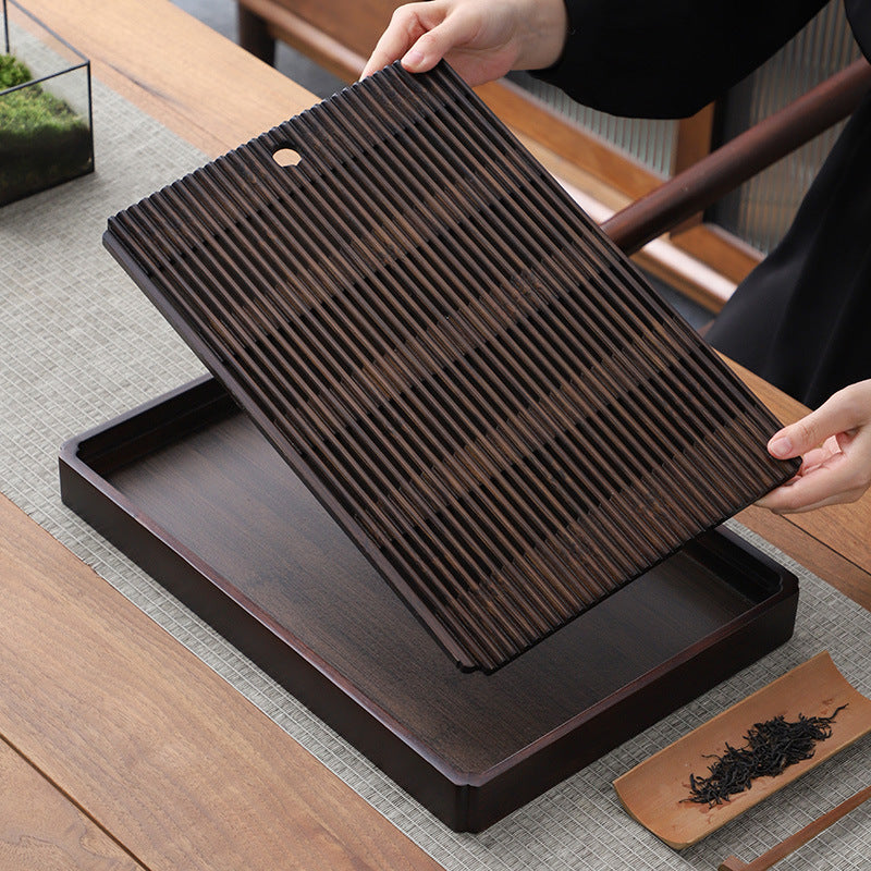 Chinese Wood Tea Tray With Drainage|Gong Fu Tea Table|Tea Ceremony Tray - TeaCeremonyLife