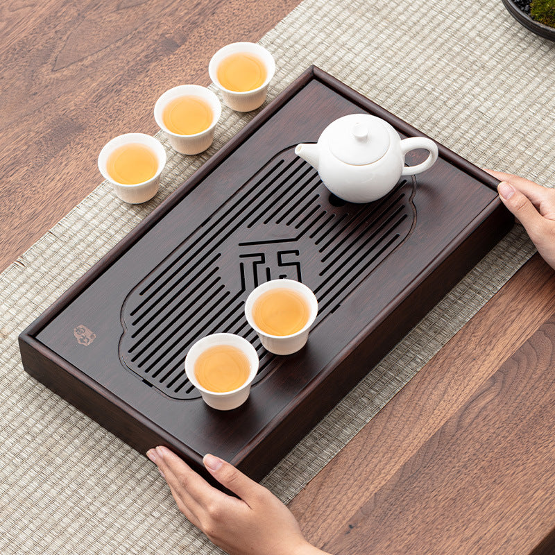 Wood Tea Tray with Water Storage|Gong Fu Tea Tray - TeaCeremonyLife