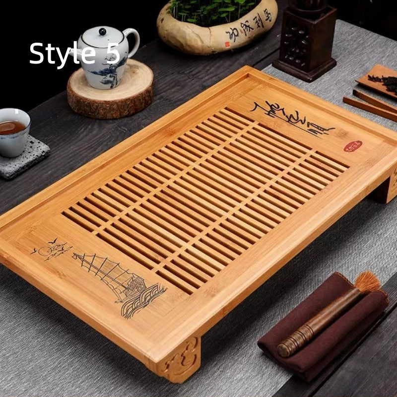 Chinese Wood Tea Tray with Drainage|Gong Fu Tea Tray - TeaCeremonyLife