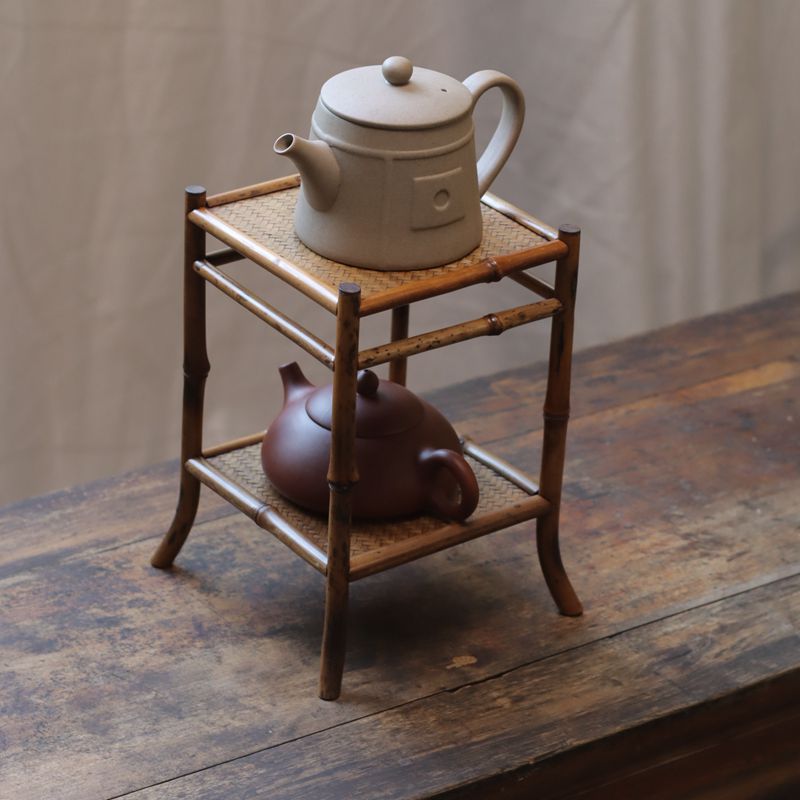 Natural Bamboo Decorative Stand|Tea Cup Organiser|Tea Ceremony Accessories