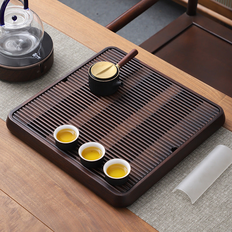 Square Wooden Tea Tray with Drainage|Chinese Gong Fu Tea Tray - TeaCeremonyLife