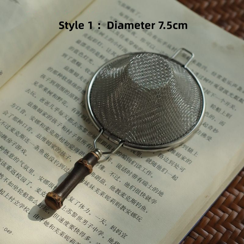 Natural Bamboo Handle Tea Infuser|Tea Accessories|Stainless Steel Tea Filter