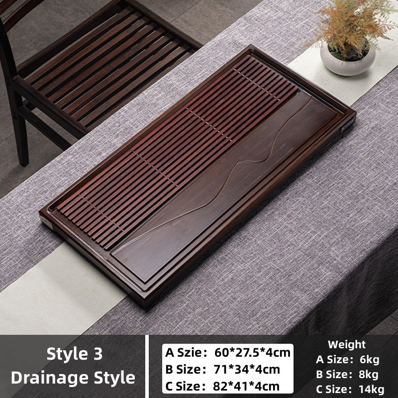 Chinese Wood Tea Tray with Drainage|Gong Fu Tea Tray - TeaCeremonyLife